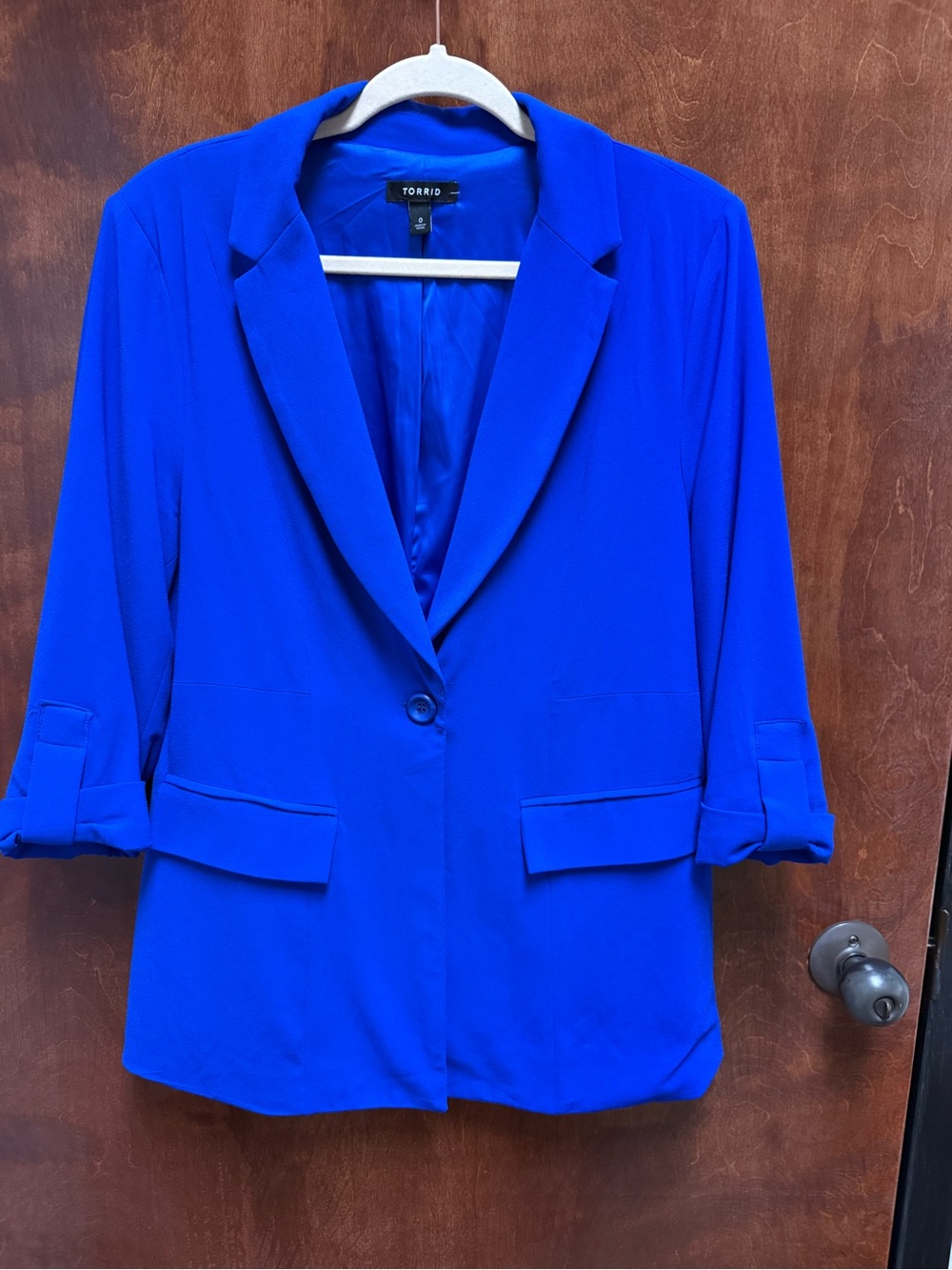 torrid Cobalt Blue Single-Button Blazer